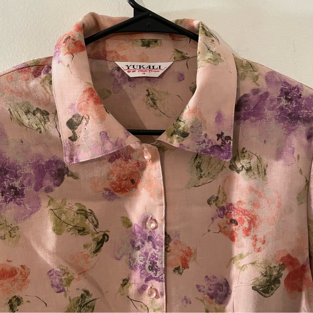 Vintage floral  blouse Yukali size S